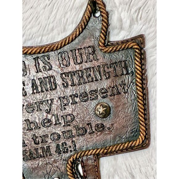 NWOT Montana West Rustic Western Bible Verse Saddle Plaque - Picture 3 of 10